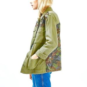 Topshop Sequin Camo Jacket